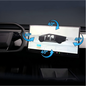 Support pivotant et inclinable réglable pour écran de navigation de console centrale Cybertruck - Product Image 1