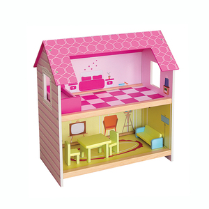 Grande maison de poupée en <span class=keywords><strong>bois</strong></span> 2 en 1 sur le thème de la caserne de pompiers, jouet éducatif pour filles et enfants - Product Image 4