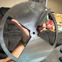 OEM 1/4 pouce en acier robuste, régulateur de tirage à roue à aubes pour fumoir BBQ et ventilation offset, service de fabrication sur mesure par découpe laser