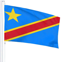 Gahumi Vente en gros Drapeau national du pays Congo Drapeau de campagne électorale imprimé volant personnalisé