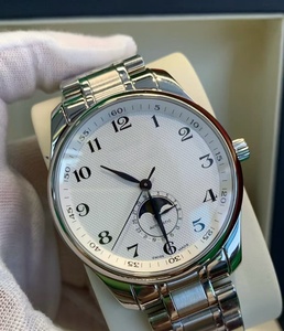 Relojes de Pulsera de Acero Inoxidable con Fase Lunar, Diseño de Moda, 42 mm, Alta Calidad, Relojes Modernos - Product Image 3