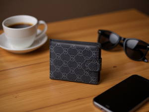 กระเป๋าสตางค์ผู้ชายแบบซ่อนกระดุมลายดั้งเดิม ขนาด 7 นิ้ว ทำจากหนังไมโครไฟเบอร์สังเคราะห์ - Product Image 2