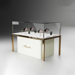 <span class=keywords><strong>Vitrina</strong></span> de Exhibición de Joyería de Vidrio Templado con Iluminación LED para Joyería - Product Image 4