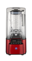 CRANDDI Blender komersial senyap, dengan pelindung dapat dilepas, Blender meja sentuh profesional merah