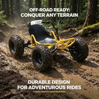Nouveau Kart Tout-Terrain à Essence Quatre Temps Transfrontalier, Capacité de Charge 180 kg, Transmission par Chaîne, Véhicule de Plage à Grande Vitesse pour Drift, Moteur 212cc, Adulte