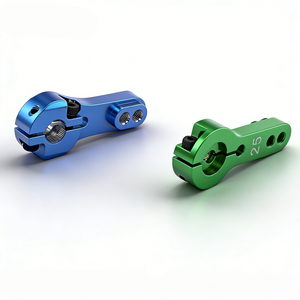 Brazo oscilante de dirección de aluminio CNC 25T con doble orificio de bloqueo para pieza de mejora de servomotor RC - Product Image 1