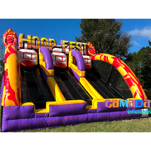 Grand équipement de parc de tir de football de jeu de carnaval gonflable 4-en-1 extérieur commercial pour accessoire de ventilateur de matériel de PVC d'adultes - Product Image 4
