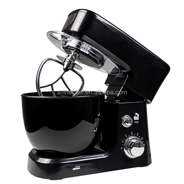 3.5L Deeg Kneader Machine Voedsel Mixer Black Stand Mixer Met Plastic Kom