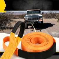 Sangle de remorquage 2 po x 25 pi, 18 000 lb, accessoires automobiles, sangle de remorquage robuste pour véhicules 4x4 tout-terrain, récupération boue et sable