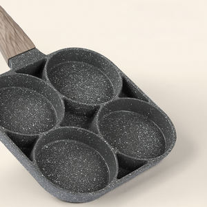 Venta al por mayor mejor desayuno sartén de aluminio sin BPA 4 agujeros sartén para huevos panqueque antiadherente hamburguesa sartén para huevos 4 agujeros sartenes panci - Product Image 4