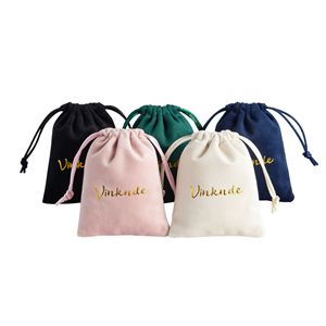 Velvet <b>Drawstring</b> Bags 8x10cm 15x20cm Jewelry Packaging Rectangular Pink Off White Fabric Storage <b>Pouches</b> - Product Image 4