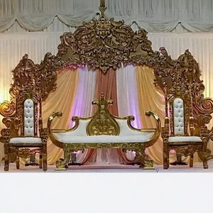 Decoración de Escenario para Bodas con Corona Real, Decoración de Escenario para Bodas Estilo Antiguo, Decoración de Escenarios para Recepciones Reales para Grandes Ceremonias - Product Image 1