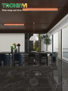 Piastrelle per pavimenti in marmo <span class=keywords><strong>nero</strong></span> moderno 800x800 antiscivolo per alberghi ville clubhouse Foshan Guangdong Design fabbrica all'ingrosso - Product Image 4