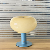 Lampe de nuit LED 3D en verre en forme de champignon, design original, rechargeable, commande tactile, multicolore, moderne et minimaliste pour la maison
