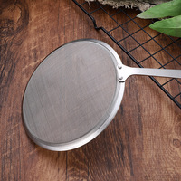 Cuillère écumoire en acier inoxydable 304 à mailles fines, passoire alimentaire, compatible lave-vaisselle, pour graisse, sauce et mousse, pour fondue, avec long manche