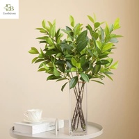 Branches de feuilles de citron artificielles au toucher réel, 84 cm, en soie, Ruscus Aculeatus, verdure pour décoration de mariage et de maison, vente en gros