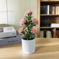 Bonsaï artificiel de fleurs de cerisier en pot à 7 têtes pour table à manger et cadeau de fête des Mères, fleurs en soie réalistes faites à la main