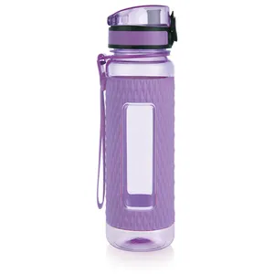 Trinkflasche, BPA Frei Tritan Wasserflasche Auslaufsicher, Fitness Flasche for Sport, Joggen, Radfahren, Wandern und mehr