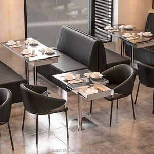 Juego de Mesas y Sillas de Acero Inoxidable Moderno de Lujo Ligero para Restaurantes, Hoteles, Comedores Escolares, Cafeterías, Bares, Sofás, Ecológico y Duradero - Product Image 2