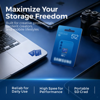 Pro Plus 512GB SDXC Speicherkarte mit SD-Adapter Brandneu