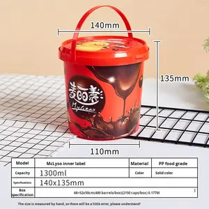 1.3L PP Food Grade <strong>Maltesers</strong> Freeze-Dried Snack Candy Biscuit Milk Tea Ice Cream Cereal <strong>Bucket</strong> - Product Image 2