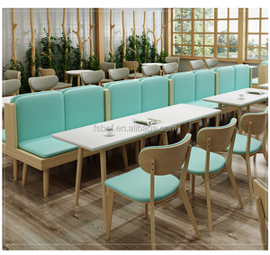 Set di Sedute per Caffetteria all'Ingrosso - Divano in Tessuto Confortevole e Sedie con Tavolo da Pranzo per Bar/Caffetteria - Product Image 4