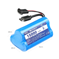 Pack de batteries lithium-ion rechargeables 21700-2P 3,7V 9000mAh 5V 9Ah avec BMS et prise USB Type-C