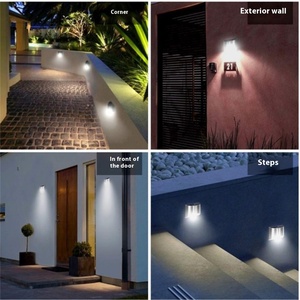 ไฟประตู LED กันน้ำ IP65 แบบติดตั้งข้ามพรมแดน วัสดุ ABS+PC ไฟสวนพลังงานแสงอาทิตย์ ไฟติดผนังแบบเหนี่ยวนำ ไฟรั้ว ไฟสนามหญ้า ไฟบันได - Product Image 4