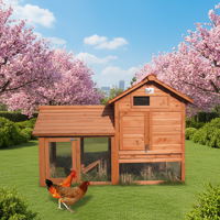 Poulailler et enclos à canards en bois moderne et sur mesure pour poules pondeuses d'extérieur
