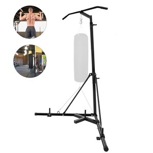 Support de <span class=keywords><strong>sac</strong></span> de <span class=keywords><strong>boxe</strong></span> autoportant en métal noir avec barre de traction, support robuste pour l'entraînement de <span class=keywords><strong>boxe</strong></span> - Product Image 2