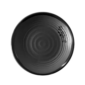 Hochwertiges Kunststoff geschirr Hochwertige schwarze Melamin platte