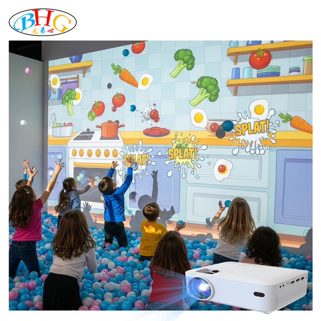 All in One AR Interactive Projector Games Smash Ball System Immersive Interactive Projection Ball Game for Kids Playground