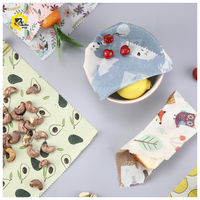Envoltorio de Cera de Abeja Natural Antibacteriano, Alternativa Sostenible al Papel de Aluminio, Lavable y Reutilizable, Paño para Envolver Alimentos en la Cocina