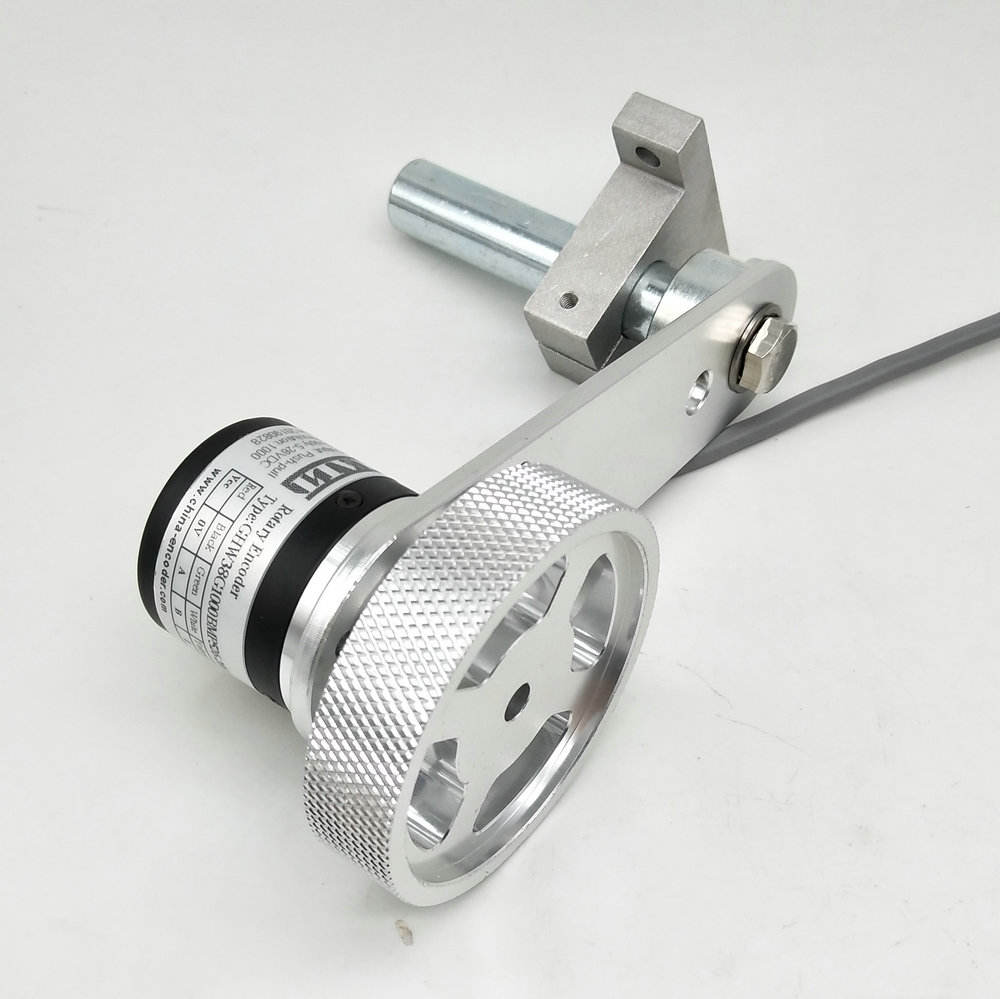 Ruota Di Misura In Alluminio E Poliuretano | 200mm | Per Encoder Rotante - Foto 5