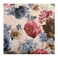 Tissu d'ameublement en microfibre Velboa imprimé à 100% polyester, accessoires de décoration pour la maison, imprimé floral