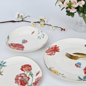 Platos de Cerámica al por Mayor, Platos Blancos para Cena, Platos de Porcelana Blanca para Bodas, Platos de Cerámica de Nuevo Diseño - Product Image 1