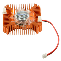 55mm 2 broches aluminium Snowhite ventilateur de refroidissement dissipateur thermique refroidisseur adapté pour PC ordinateur CPU VGA carte vidéo VC899 P18 0.25