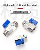 Mini robinet à tournant sphérique en acier inoxydable SS304 NPT et BSPT extrémité filetée femelle arrêt manuel pour robinet à tournant sphérique de sécurité de l'eau