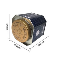 Boîtes de conserve rondes en métal bleu antique personnalisées de grande taille, scellées, de qualité alimentaire, avec couvercle, pour lait et aliments, impression CMYK