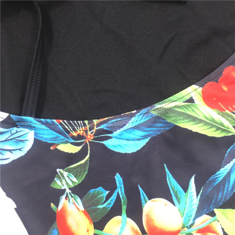 One-piece swimsuit colorful fruit printed swimsuit custom swimwear sexy bikini