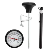 Thermomètre analogique à clipser en acier inoxydable pour café filtre, lait, eau, cuisine et pâtisserie