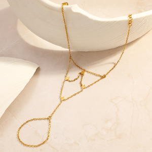 Pulsera de Cadena Geométrica, Chapada en Oro de 18k, Aleación de Zinc, Joyería Minimalista y Elegante para el Verano - Product Image 2