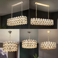 Nouveau Design Pendentif Lampe Chambre Salon De Luxe Fer K9 Cristal Lumière Moderne Led Lustre