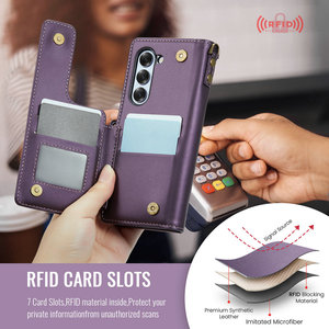 Nouvelle Tendance 2025 pour Coque <span class=keywords><strong>Samsung</strong></span> Z Fold 7 6 5 4, Étui Portefeuille Multi-cartes en Cuir Anti-vol Grande Capacité pour <span class=keywords><strong>Samsung</strong></span> Z Fold 7 - Product Image 3