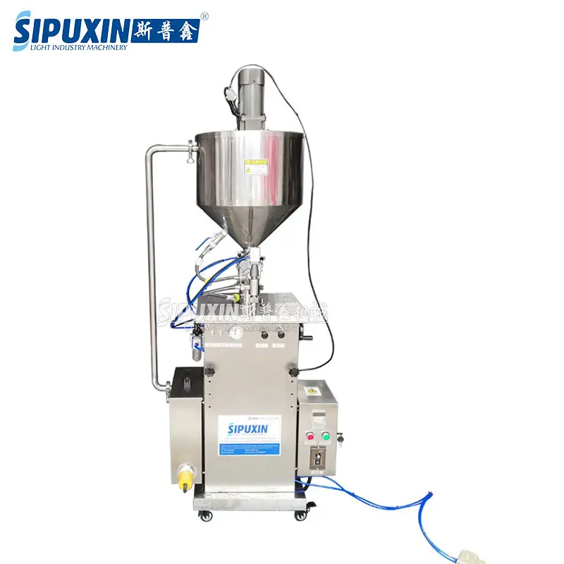 SPX新しい半自動液体クリーム充填機混合加熱液体充填機