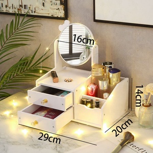 Drawer Style Jewelry <strong>Storage</strong> Box with Makeup Mirror Skincare <strong>Storage</strong> Rack <strong>for</strong> Household Products Item Makeup <strong>Dressing</strong> <strong>Table</strong> - Product Image 5