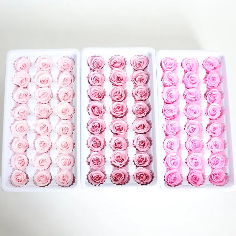 모조 영원한 꽃 장미 학년 2-3cm 꽃다발 선물 상자 DIY 수제 꽃 제조업체가 직접 공급