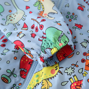 2025 Style européen américain nouveaux vêtements pour enfants pleine impression dinosaure veste pour garçons dessin animé coupe-vent coupe-vent tout-petits - Product Image 4