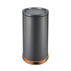 Commercial Stainless Steel Trash Can Plastic Waste Bin with Flip Lid for Indoor Outdoor