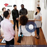 Traceur de localisation intérieure IoT, étiquette adhésive jetable, balise Bluetooth (BLE) la plus petite et la moins chère, balise iBeacon portable